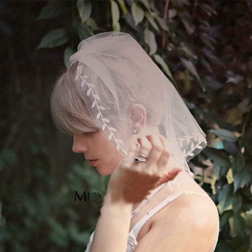 佩赏新款新娘短头纱超仙儿造型