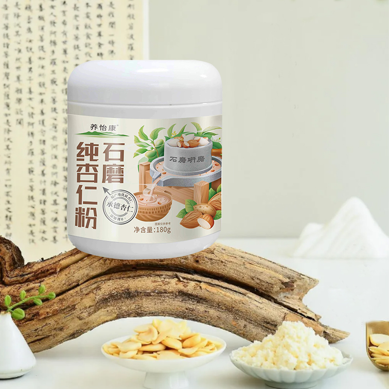 石磨研磨纯杏仁粉食补粉