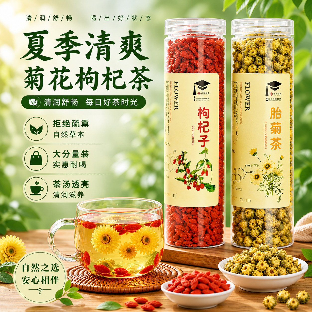 杏林草堂养生花草茶枸杞菊花茶枸杞子胎菊正品泡水饮品官方旗舰店
