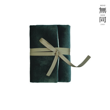 無同周边02#  水绿黛青珠宝首饰卷 古典精致丝绒仿真丝收纳便携包