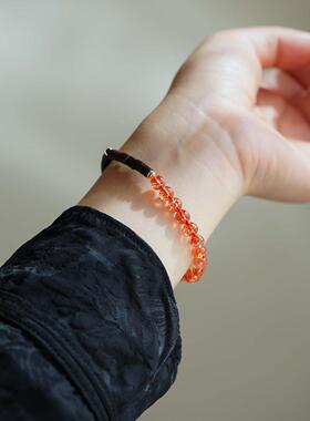 无同 赤耀金乌 金太阳小叶紫檀手钏手链