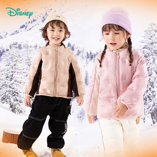 迪士尼童装儿童羽绒服冬季中大童男女童米妮米奇保暖羽绒夹克外套