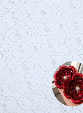 缠花纸膜免裁剪玫瑰牡丹山茶澳洲梅三角梅繁花等叶子花瓣切片定制