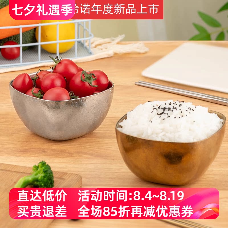 希诺纯钛饭碗筷子高端高精致餐具