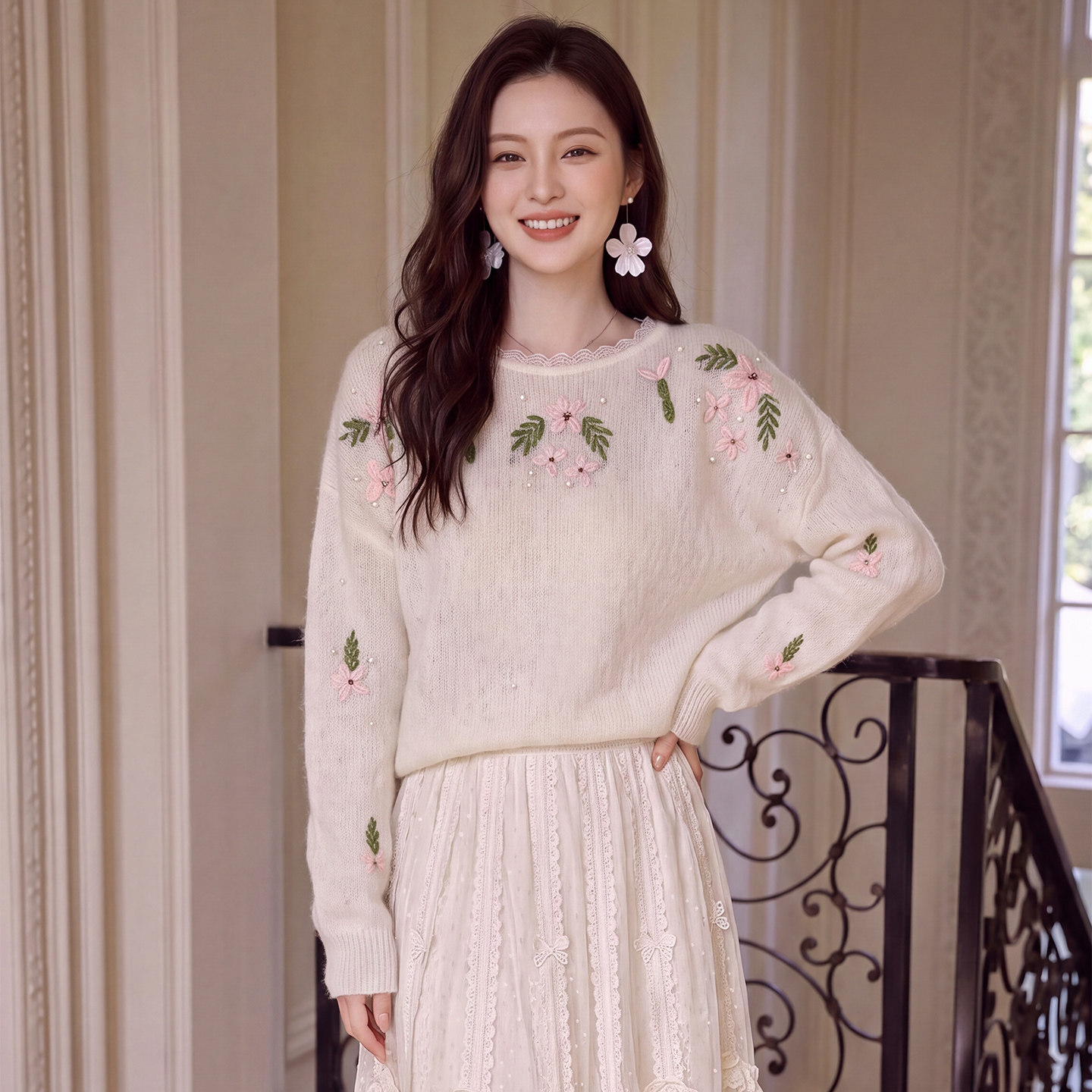 羊毛针织衫女高级感秋季穿搭毛衣