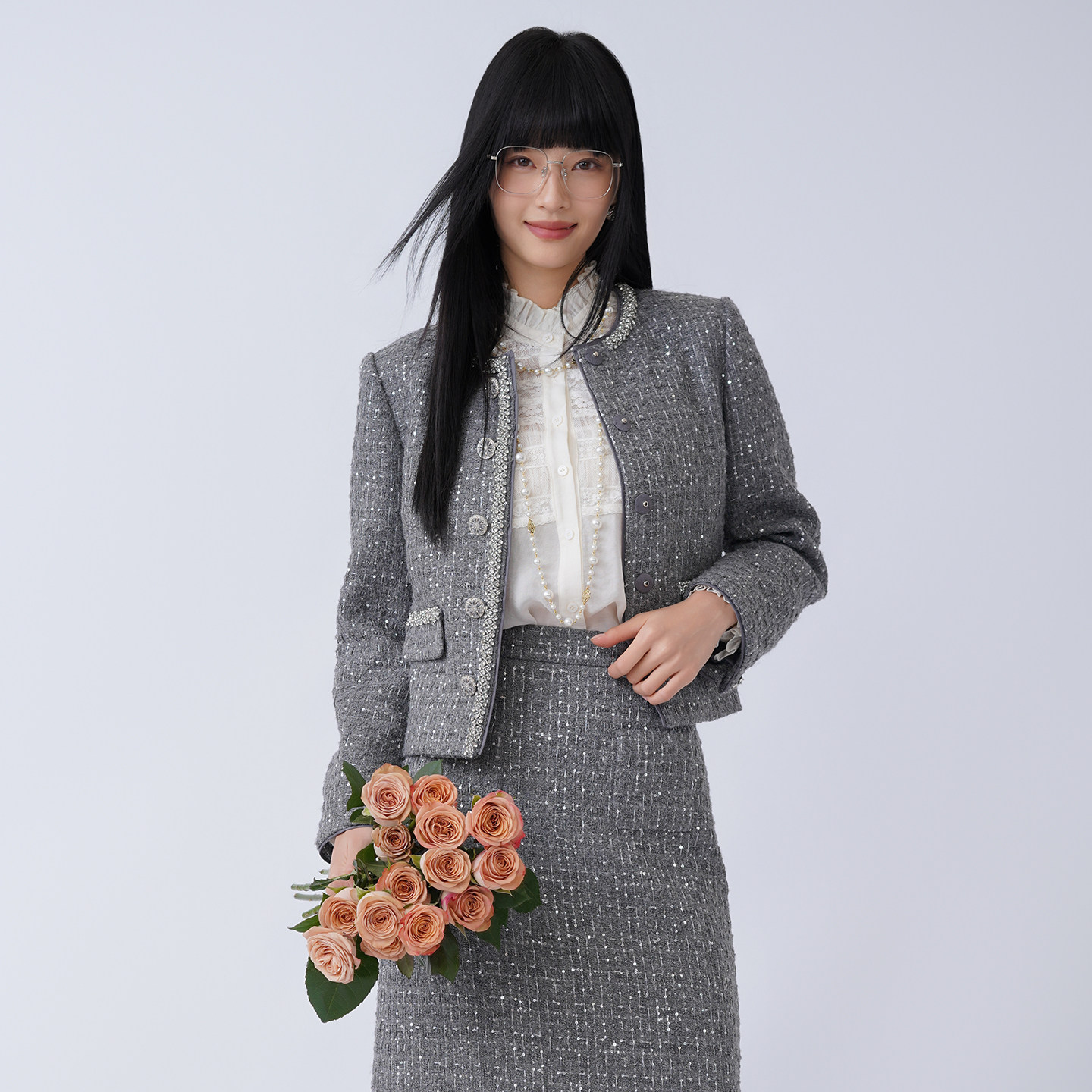 芭依璐2026春季长袖衬衫女小香风显瘦气质显瘦小个子衬衣时尚百搭