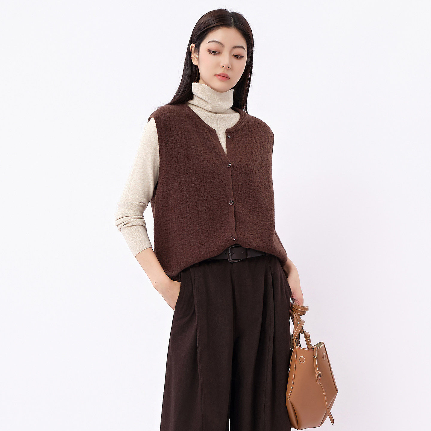 芭依璐2025新款秋冬针织马甲开衫女宽松显瘦叠穿无袖毛衣背女装,女装/女士精品,毛针织衫,淘宝优惠券,粉丝福利购,淘宝优惠卷