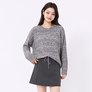 芭依璐毛衣2026春季新品亲肤透气长袖打底衫女羊毛针织衫简约女装