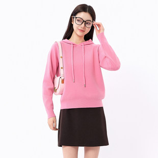 针织衫 芭依璐2025秋冬季 百搭气质显瘦慵懒连帽休闲长袖 时尚 女 新款
