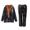 leather clothing Leather pants suit Plush thickening winter Large motorcycle waterproof Anti-oil keep warm Easy wear-resisting Special thick
