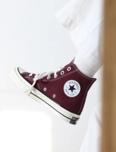 CONVERSE匡威1970S酒红男女情侣款高帮帆布鞋美拉德深色A01448C