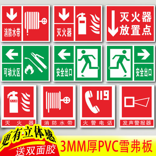 灭火器标识牌消栓指示防材