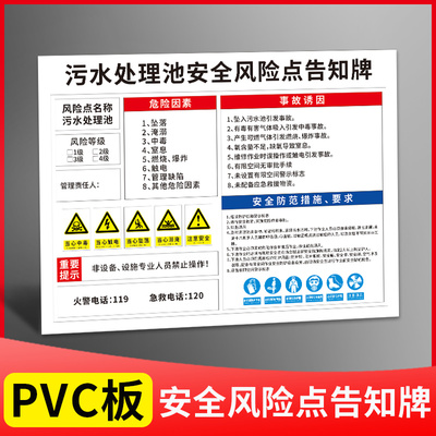 安全风险点告知牌污水处理池