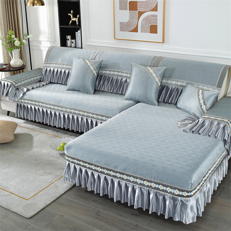 夏季2025新款冰丝凉席沙发垫防滑沙发垫凉感夏天沙发套罩贵妃定制