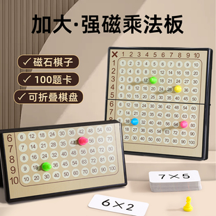 九九乘法口诀表磁吸乘法百数板小学生幼儿园数学教具神器学习用品
