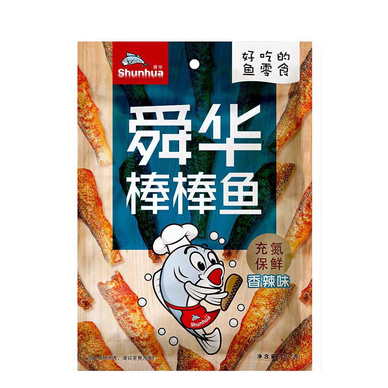 舜华充氮保鲜棒棒鱼即食香辣鱼零食海味鱼干湖南特产休闲小吃82g