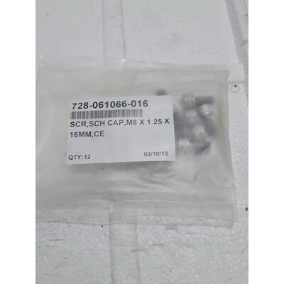 半导体内六角螺栓M8X1.25X16MM,LAM配件号728