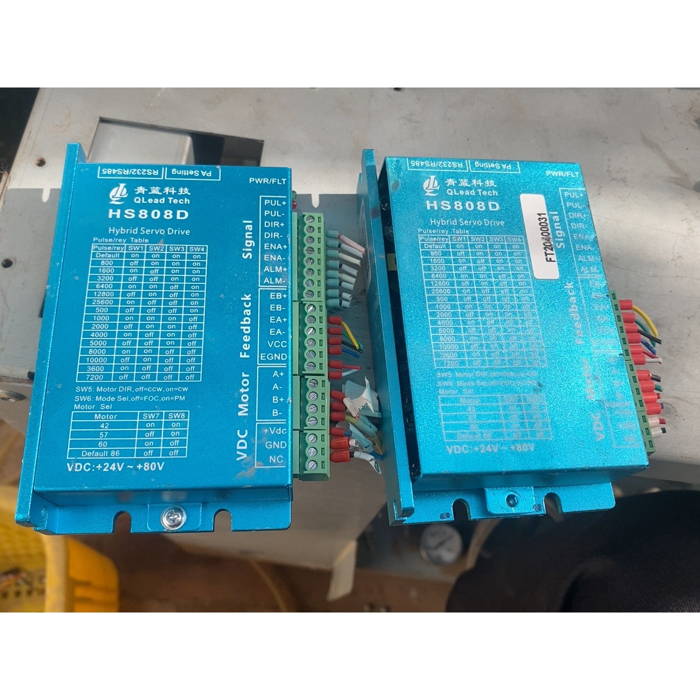 青蓝科技HS808D混合伺服驱动器,二手拆机,功能完好.VD