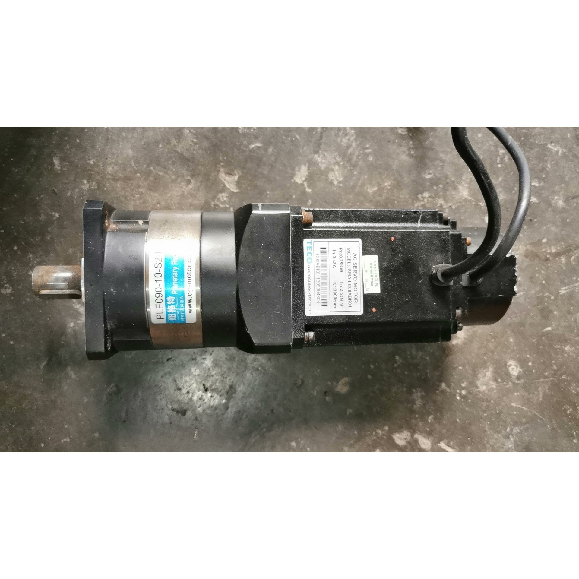 TECO0.75kw伺服电机,JSMA-LC08A