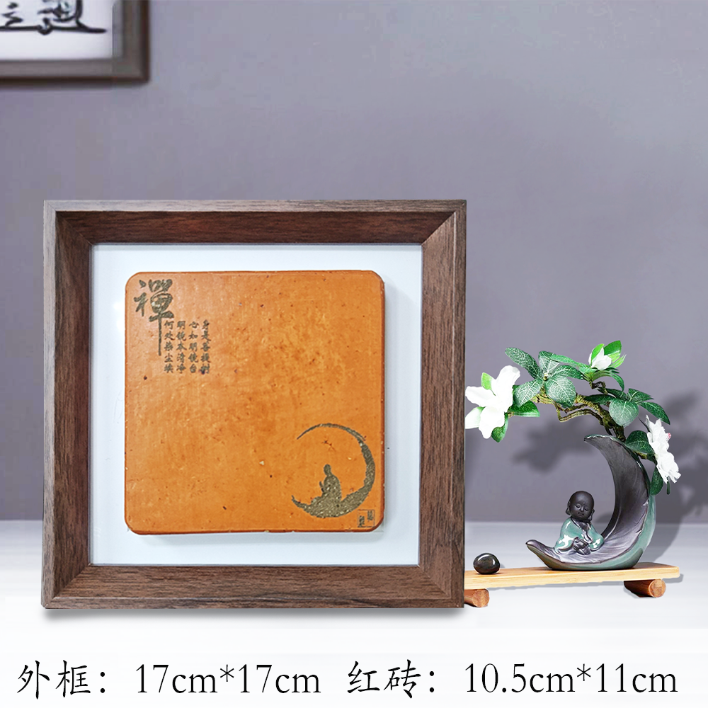 世遗泉州旅游红砖雕刻文创记念品鲤物杯垫中式壶承修禅意摆件茶道