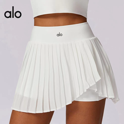 AL0短裙假两件百褶裙瑜伽短裙