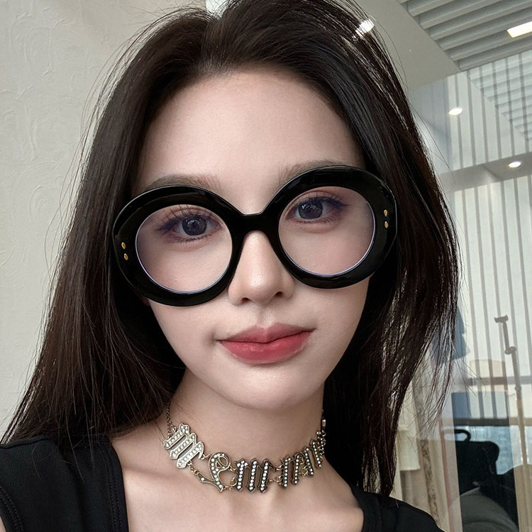 女韩版tr90黑粗框大框黑色眼镜