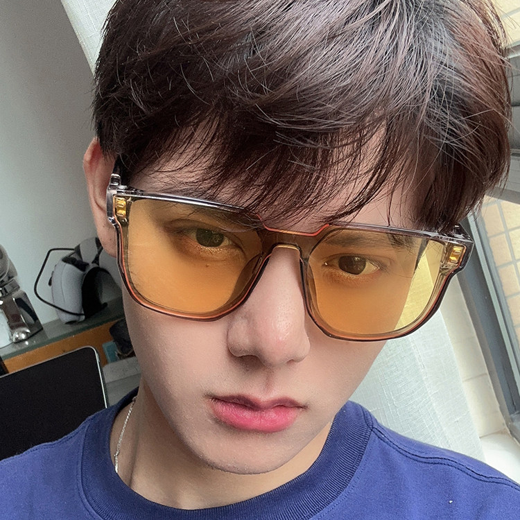 复古一体个性墨镜女款可配带度数偏光高级感防晒开车太阳镜男夏季