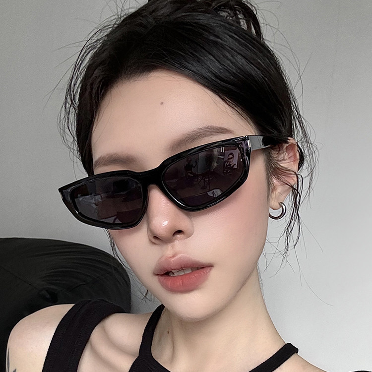 墨镜女黑色gm猫眼欧美新款防紫外线可配近视太阳眼镜网红防晒圆脸