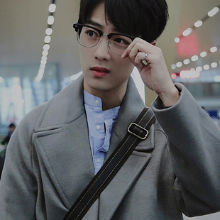 斯文败类半框眼镜近视可配度数女素颜防蓝光眼睛框镜架男款 潮痞帅