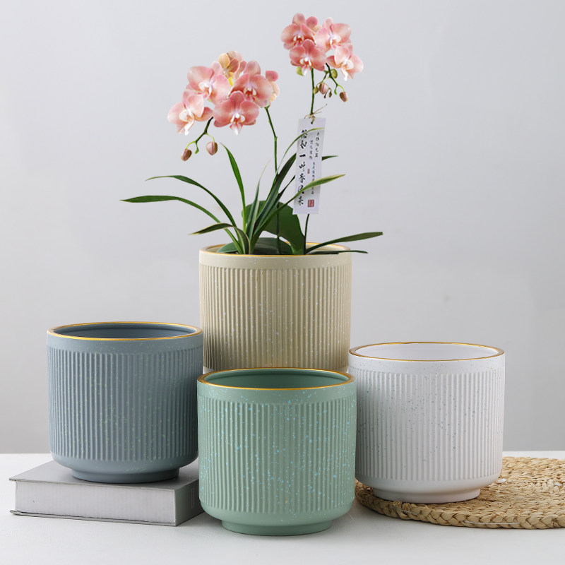 北欧简约花盆陶瓷家用带托蝴蝶兰专用ins风虎皮兰多肉绿植盆清仓,鲜花速递/花卉仿真/绿植园艺,花盆,淘宝优惠券,粉丝福利购,淘宝优惠卷