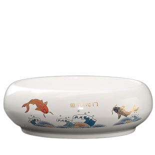 水培花盆创意陶瓷苔藓球巴西木睡莲碗莲一叶莲水仙花铜钱草大花盆