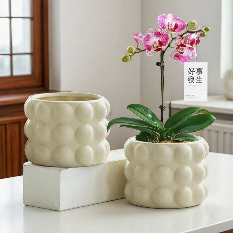 北欧风花盆陶瓷家用客厅阳台吊兰蝴蝶兰发财树多肉绿植盆桌面摆件,家居饰品,桌面摆件,淘宝优惠券,粉丝福利购,淘宝优惠卷