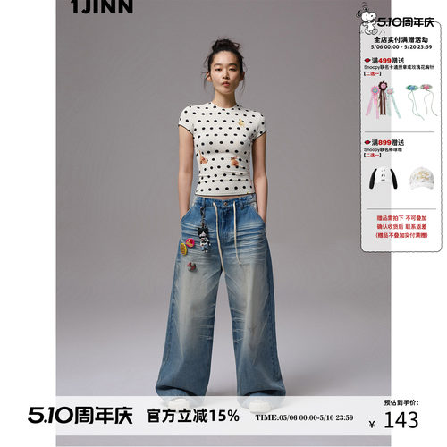 1JINNSTUDIO波点印花短袖T恤