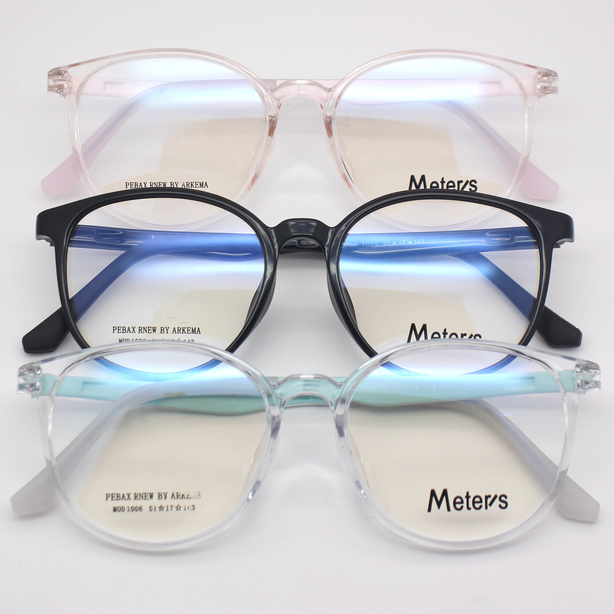 超轻TR全框近视眼镜架透明黑色复古小圆框眼镜女配度数防蓝光1006