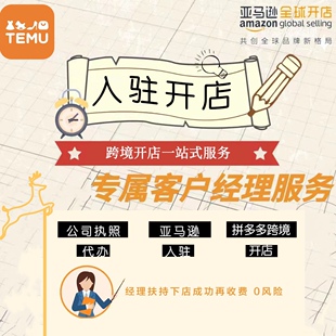 亚马逊开店入驻咨询公司注册 指导 设计 北美 中东 Temu入驻 本土