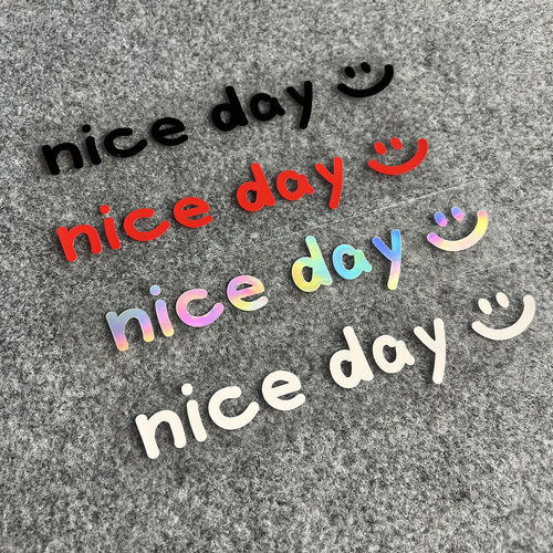 nice day字母文字汽车车窗装饰贴PVC个性创意防水车身装饰贴纸