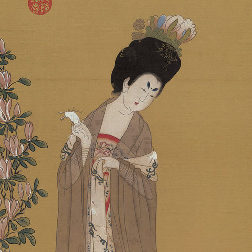 楠庐工笔画临摹底稿白描稿人物画