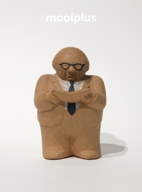 瑞典/中古｜Lisa Larson 财政大臣 存钱罐 陶瓷摆件 / mooiplus