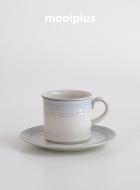 瑞典/中古｜Hoganas savoy灰色渐变浮雕珍珠咖啡杯 / mooiplus