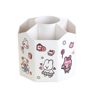 大容量旋转笔筒360度笔桶简约