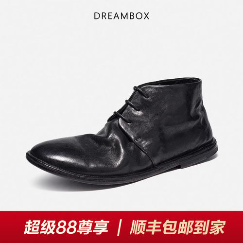 钧博2025新款石水洗马皮短靴