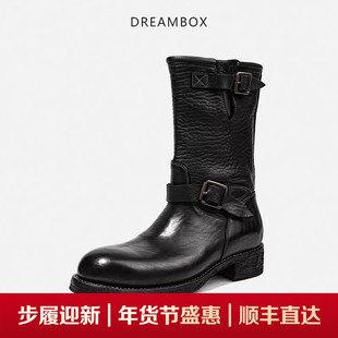 dreambox钧博vibram高筒男靴马皮固特异工装靴美式复古工程师靴