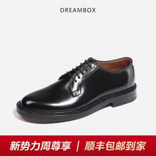 男挪威缝牛皮底婚鞋 DREAMBOX钧博vibram意大利马臀皮正装 商务皮鞋