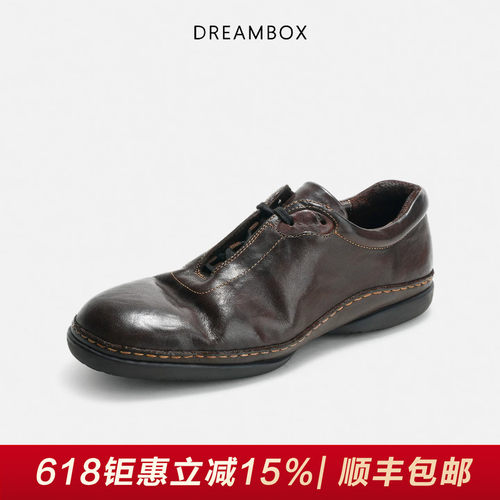 水洗马皮软底舒适休闲鞋