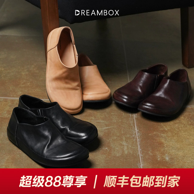 钧博纯手工水洗马皮穆勒鞋图片