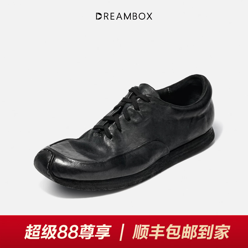 钧博水洗马皮透气手工休闲皮鞋图片