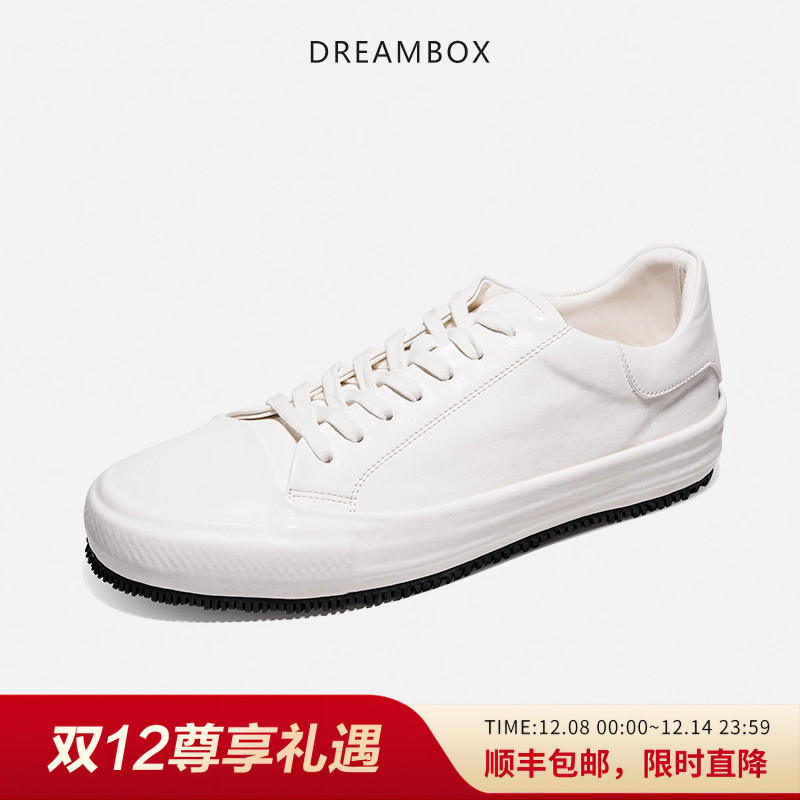 dreambox夏季透气高档马皮小白鞋