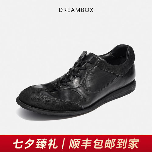 DREAMBOX钧博水洗马皮平底德训鞋