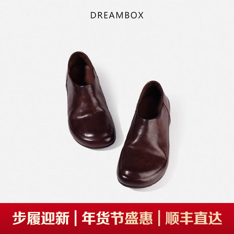 DREAMBOX钧博女鞋重水洗马皮透气慵懒风穆勒鞋平底舒适百搭懒人鞋,女鞋,时尚休闲鞋,淘宝优惠券,粉丝福利购,淘宝优惠卷