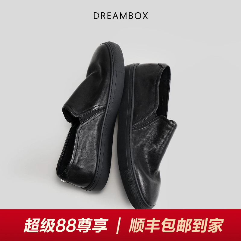 钧博石洗马皮透气舒适乐福鞋图片